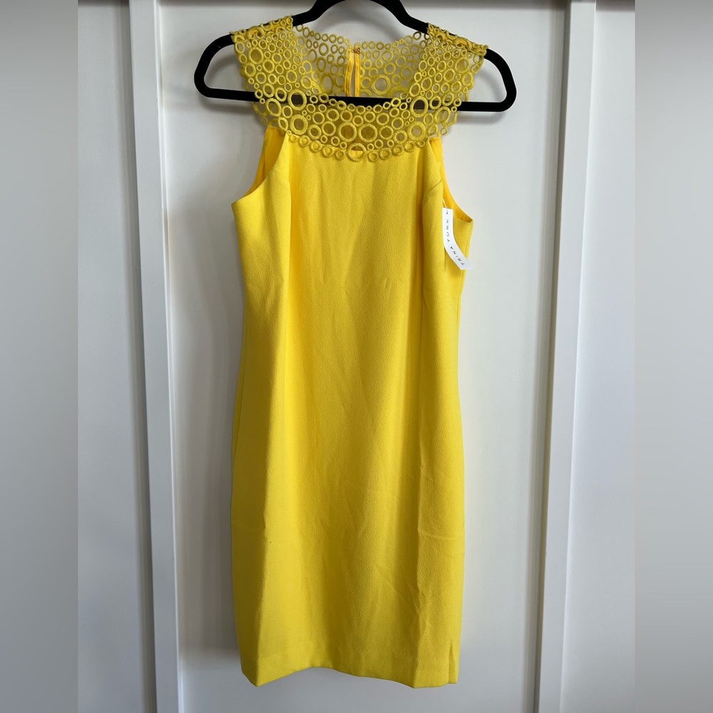 Trina Turk yellow detailed dress